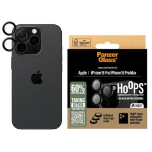 PanzerGlass Hoops Lens Protector for iPhone 16 Pro / 16 Pro Max - Blackeng