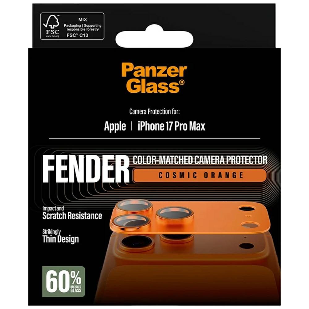 206968_5 PanzerGlass Fender Camera Protector Tempered Glass Lens for iPhone 17 Pro Max - Orangeeng