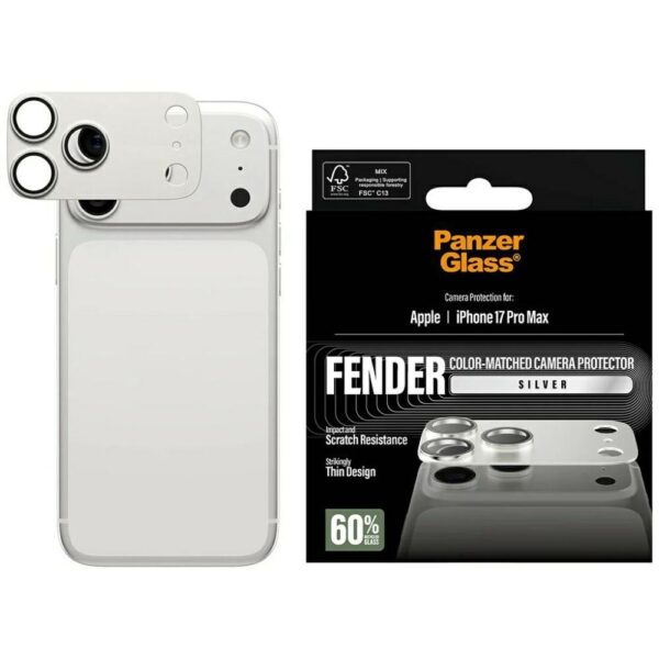 PanzerGlass Fender Camera Protector for iPhone 17 Pro Max - Silvereng