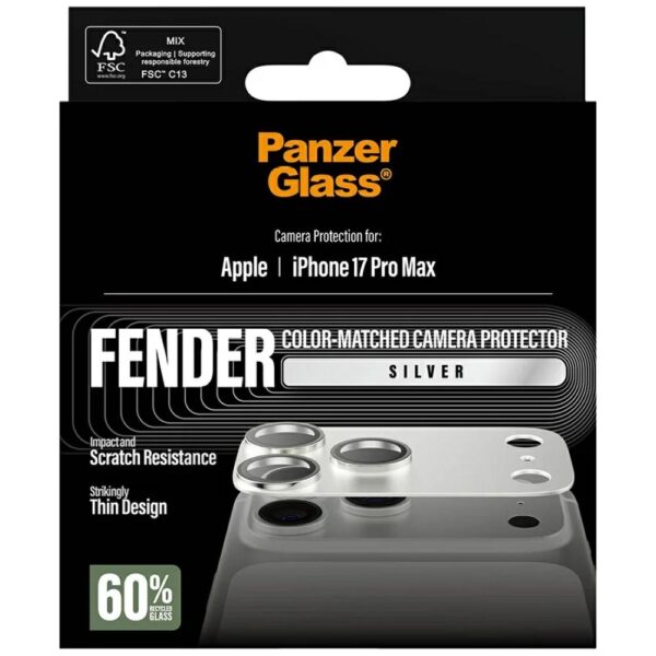 PanzerGlass Fender Camera Protector for iPhone 17 Pro Max - Silvereng
