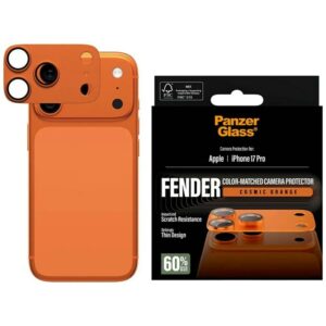 PanzerGlass Fender Camera Protector Tempered Glass Lens for iPhone 17 Pro - Orangeeng