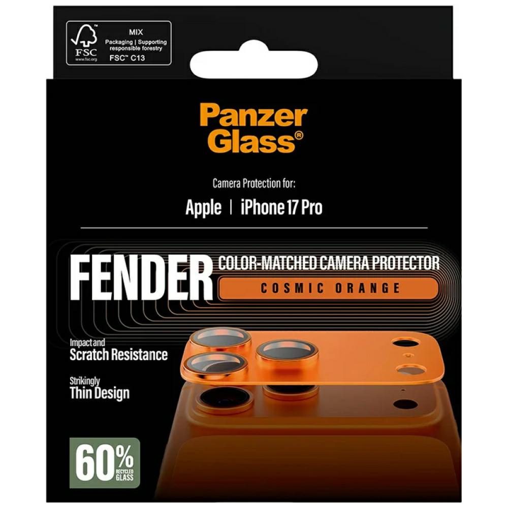 206971_5 PanzerGlass Fender Camera Protector Tempered Glass Lens for iPhone 17 Pro - Orangeeng