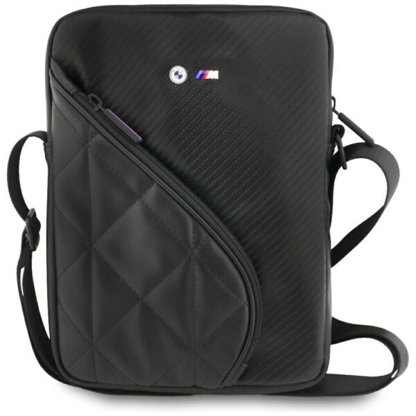 206982_1 BMW Carbon Pockets & Metal Logo 10" Tablet Bag - Blackeng