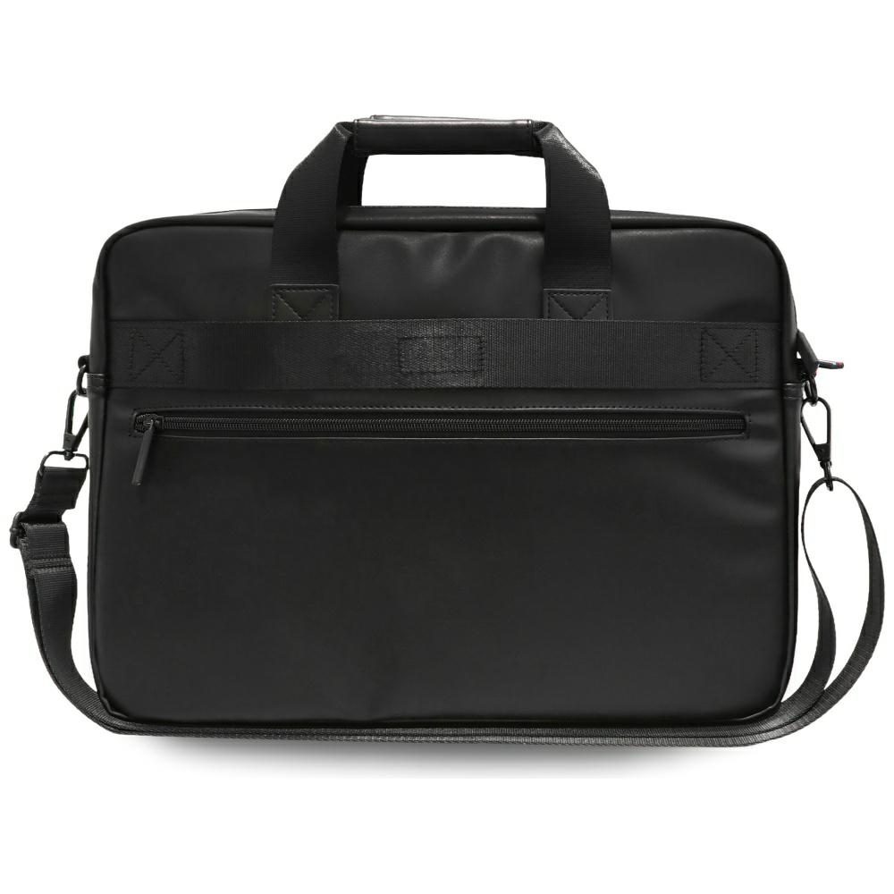BMW Carbon Pockets & Metal Logo 16" Laptop Bag - Blackeng