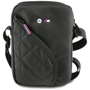 BMW Carbon Pockets & Metal Logo 8" Tablet Bag - Blackeng