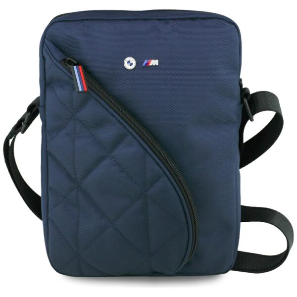 206987_1 BMW Nylon Pockets & Metal Logo 10" Tablet Bag - Navy Blueeng