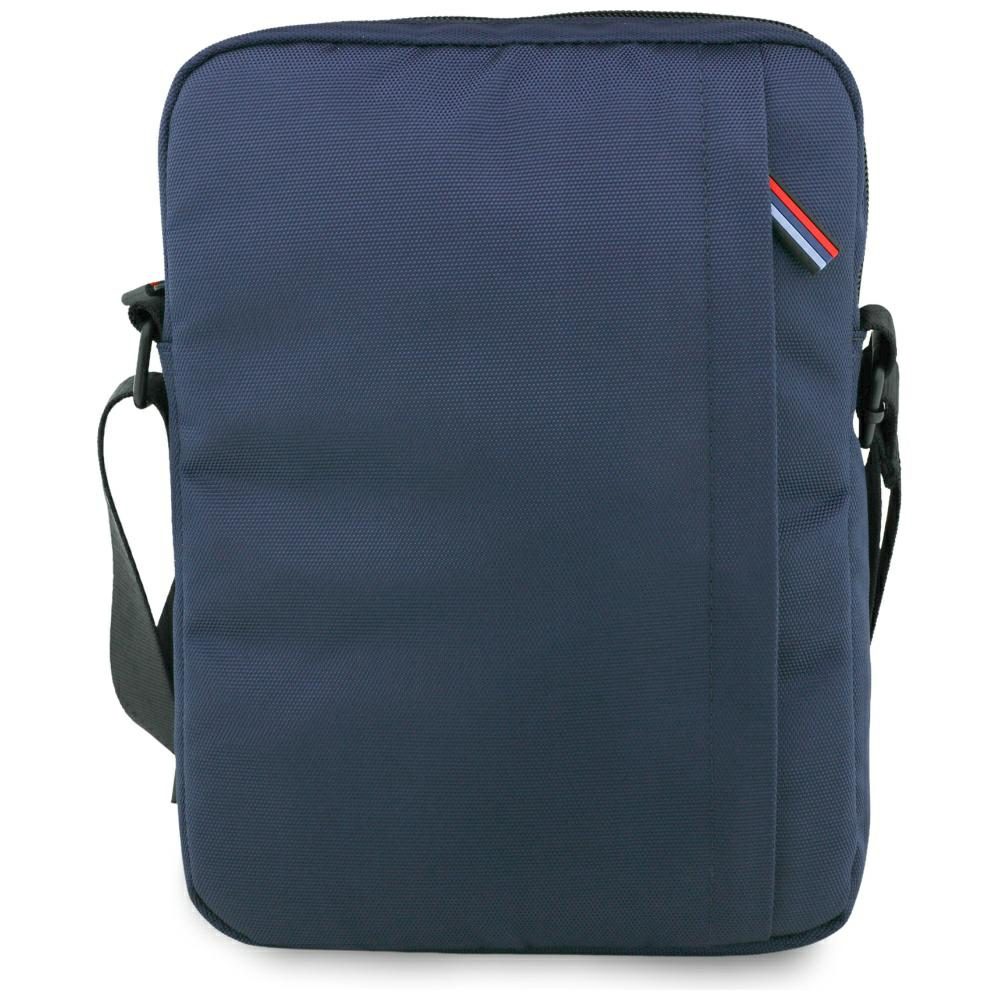 206987_3 BMW Nylon Pockets & Metal Logo 10" Tablet Bag - Navy Blueeng