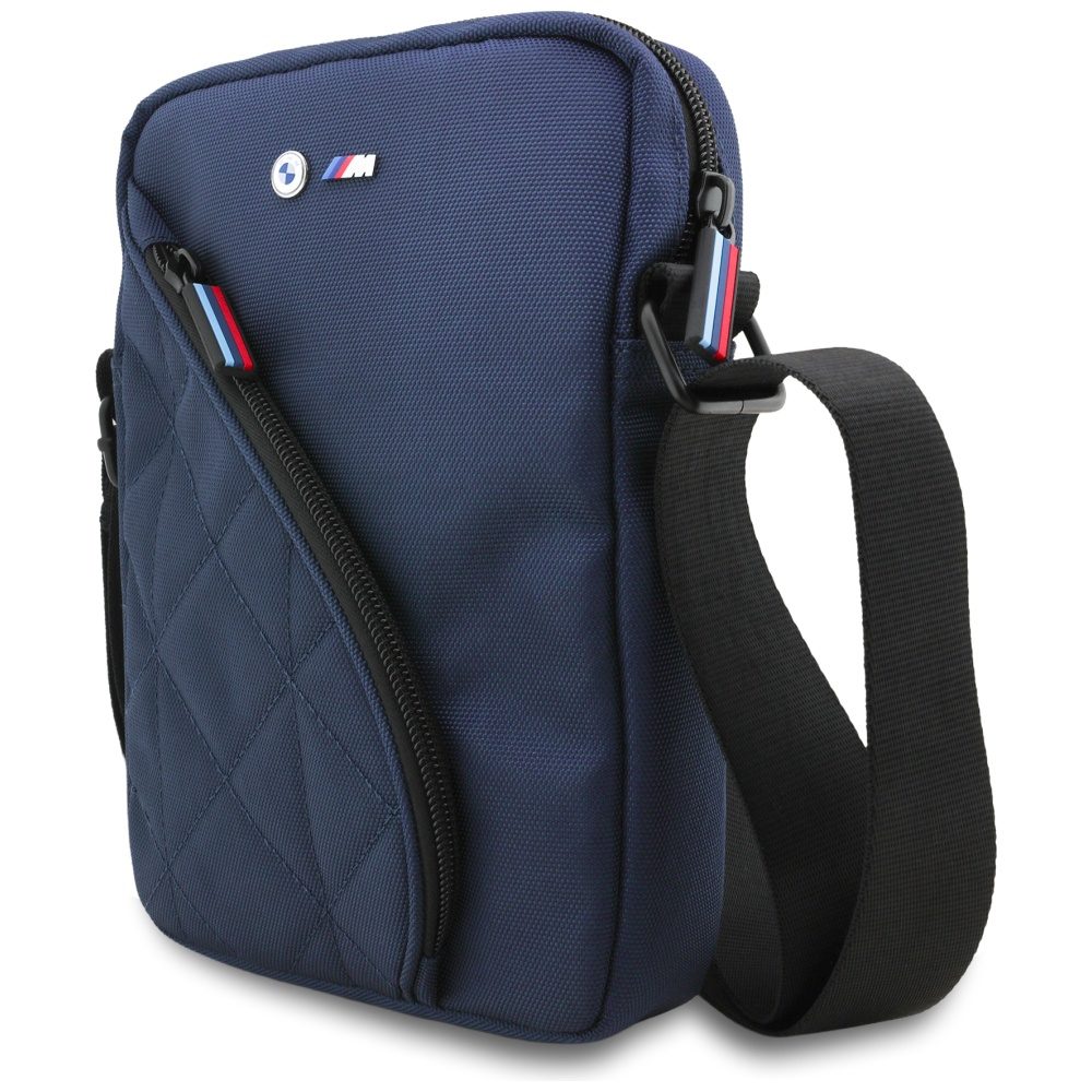 BMW Nylon Pockets & Metal Logo 8" Tablet Bag - Navy Blueeng