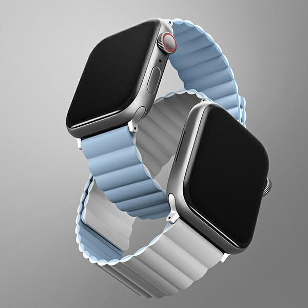 207042_3 Uniq Revix Magnetic Strap for Apple Watch 38/40/41 mm - Blue and Whiteeng