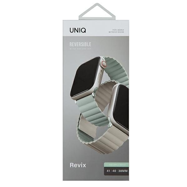 207044_9 Uniq Revix Magnetic Strap for Apple Watch 38 / 40 / 41 mm - Beige Greeneng