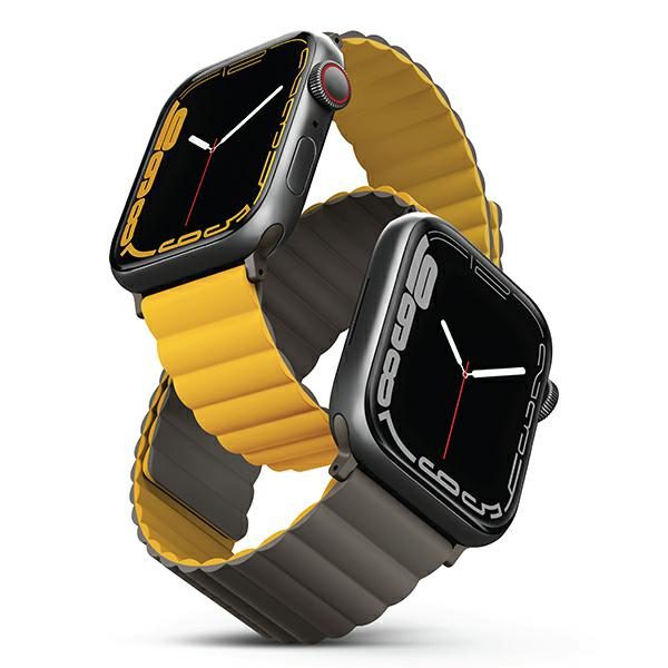 Uniq Revix Magnetic Strap for Apple Watch 42 / 44 / 45 / 49 mm - Gray-Yelloweng