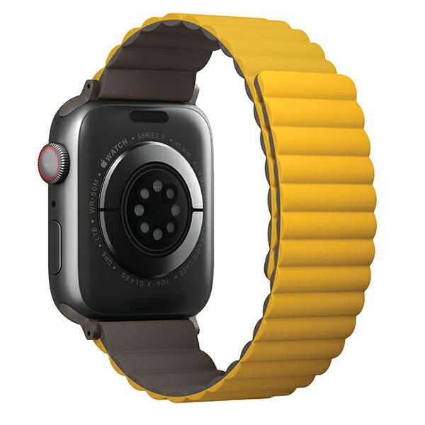 Uniq Revix Magnetic Strap for Apple Watch 42 / 44 / 45 / 49 mm - Gray-Yelloweng