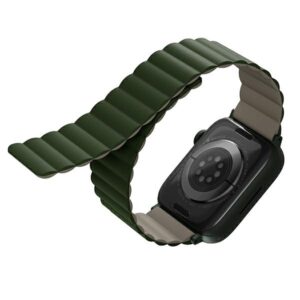 207049_1 Uniq Revix Magnetic Strap for Apple Watch 42 / 44 / 45 / 49 mm - Green-Beigeeng