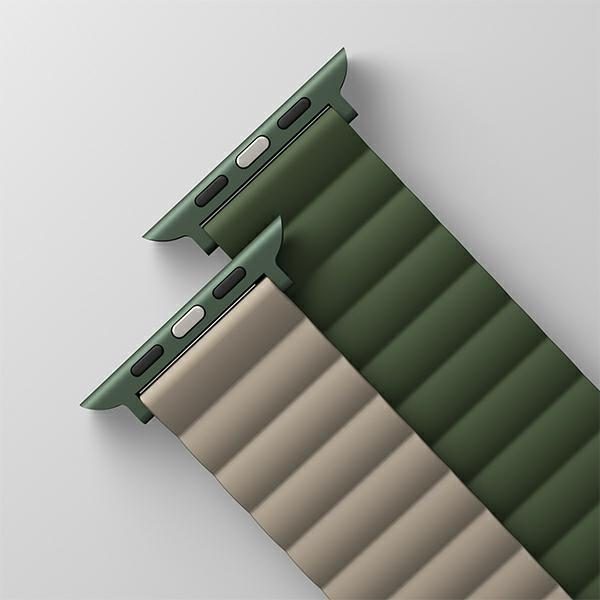 Uniq Revix Magnetic Strap for Apple Watch 42 / 44 / 45 / 49 mm - Green-Beigeeng