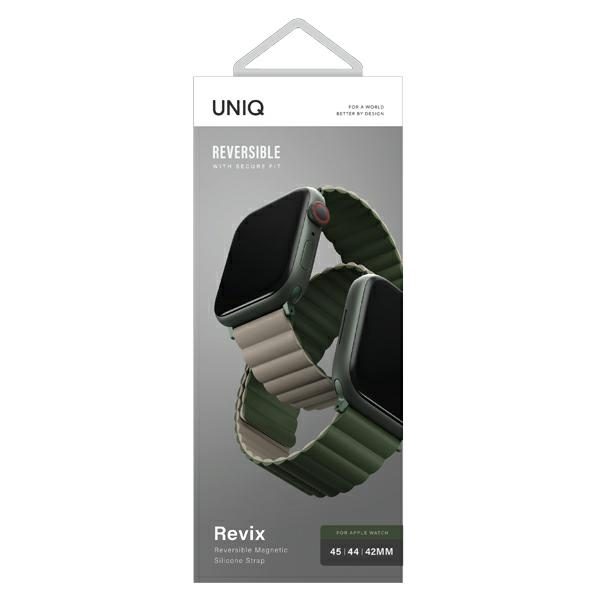Uniq Revix Magnetic Strap for Apple Watch 42 / 44 / 45 / 49 mm - Green-Beigeeng