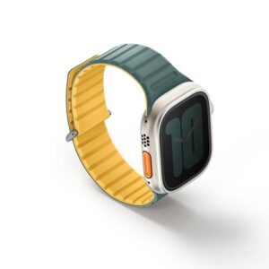 207050_1 Uniq Revix Evo Magnetic Strap for Apple Watch 42 / 44 / 45 / 49 mm - Green-Yelloweng