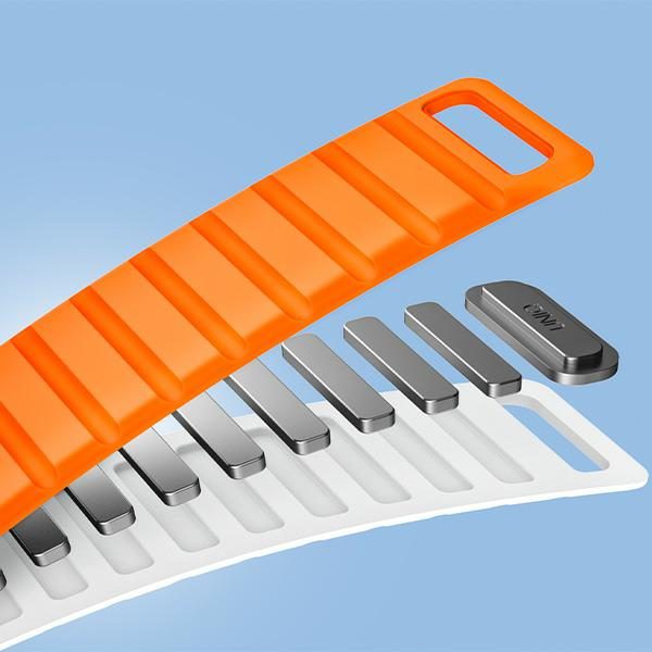 207050_5 Uniq Revix Evo Magnetic Strap for Apple Watch 42 / 44 / 45 / 49 mm - Green-Yelloweng