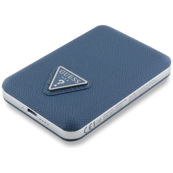 Guess Grained Triangle Powerbank with MagSafe 5000mAh 15W USB-C - blueeng