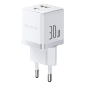 Baseus Palm 30W USB-C USB-A Wall Charger - Whiteeng