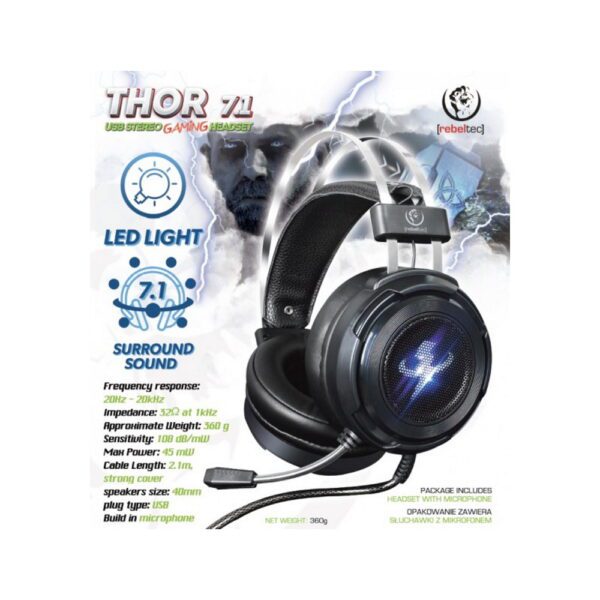 Rebeltec Thore headphones 7.1 USb