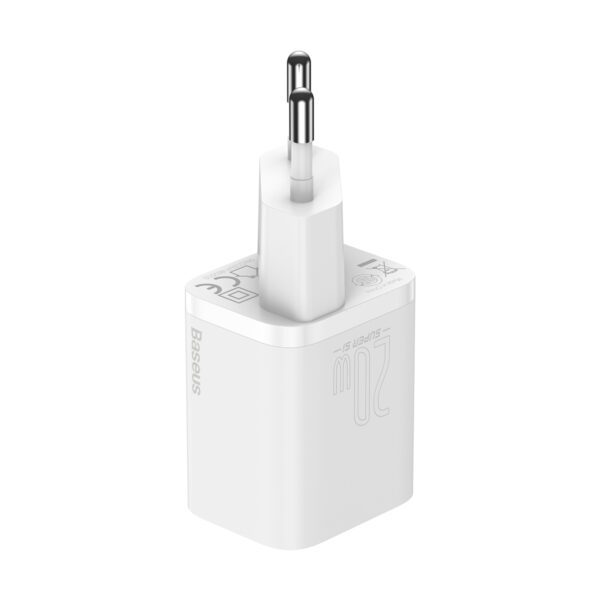 Baseus wall charger Super Si PD 20W 1x USB-C white + USB-C - Lightning cable