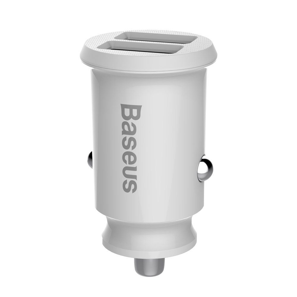Baseus Grain Car Charger CCALL-ML02 mini charger 2x USB-A 3.1A - whiteeng