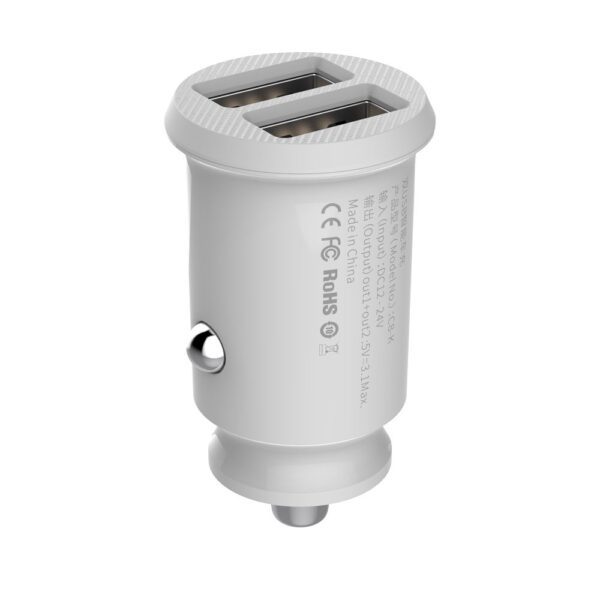 Baseus Grain Car Charger CCALL-ML02 mini charger 2x USB-A 3.1A - whiteeng