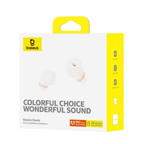 Baseus Bowie E18 True Wireless Earphones Stellar White