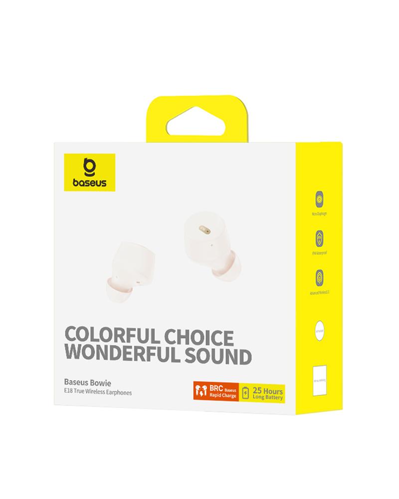Baseus Bowie E18 True Wireless Earphones Stellar White