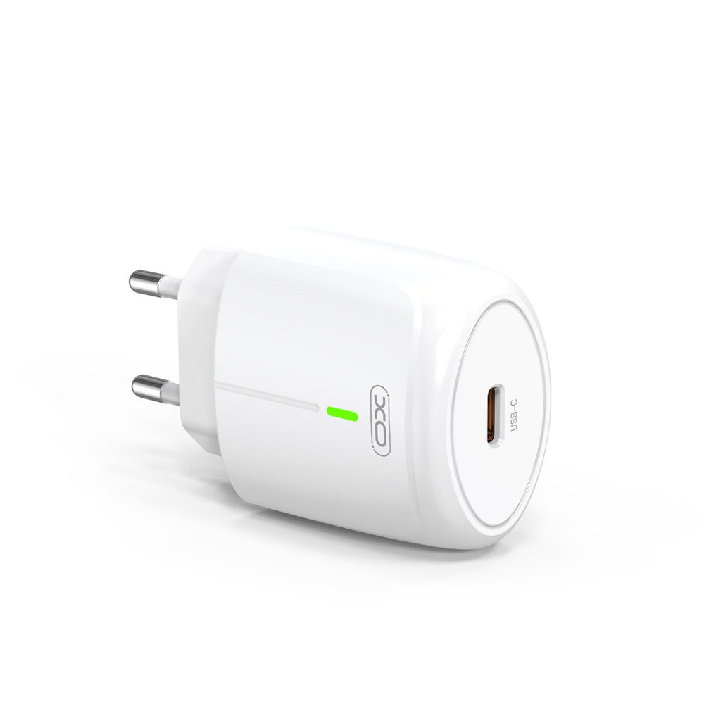 XO L113 WALL CHARGER USB-C PD 20W LED WHITE