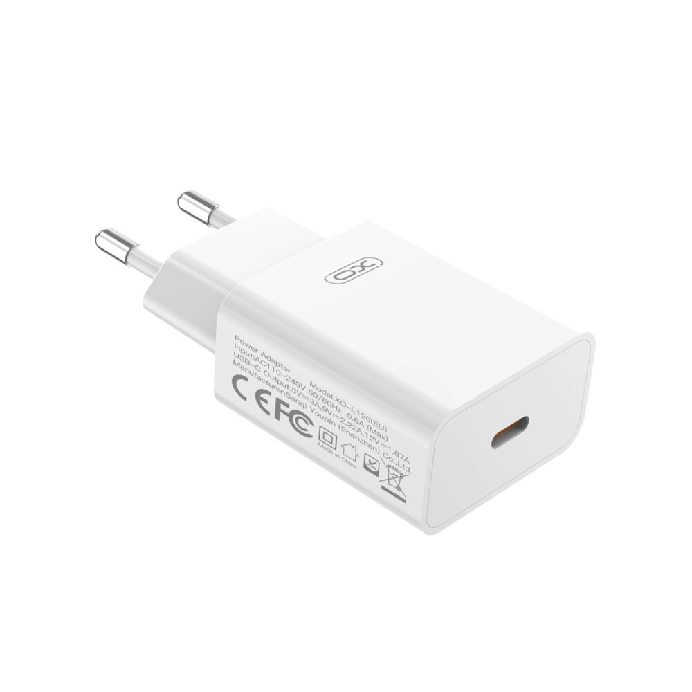 XO L126 WALL CHARGER USB-C PD 20W WHITE