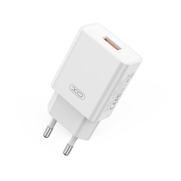 XO L127 WALL CHARGER USB QC 18W WHITE