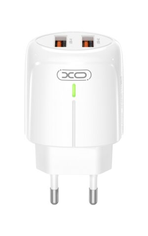 XO L111 WALL CHARGER 2XUSB 2,4A LED WHITE