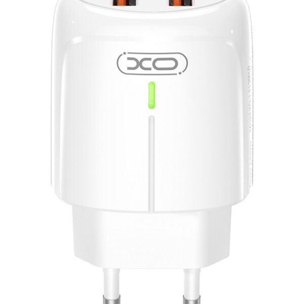 XO L111 WALL CHARGER 2XUSB 2,4A LED WHITE