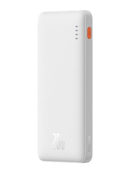 Baseus Airpow 20W 10000mAh Power Bank with USB-A - USB-C Cable - White
