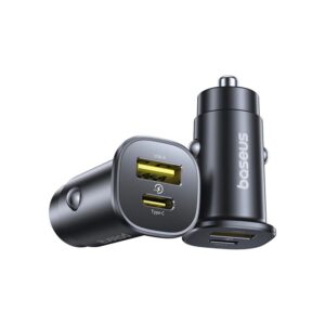 Baseus GoTrip Car Charger USB-C / USB-A 30W – Black