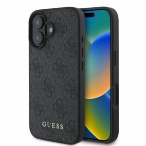 Guess case for iPhone 16 6.1" czarny/black hardcase 4G Classic