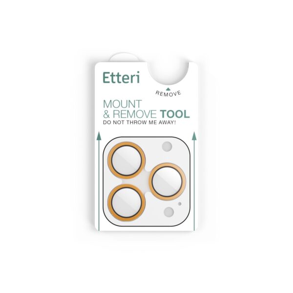 Etteri camera lens protector for iPhone 17 Pro / 17 Pro Max orange