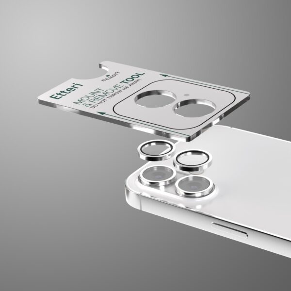 Etteri camera lens protector for iPhone 17 white