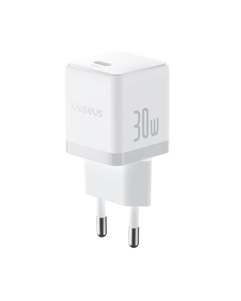 Baseus Palm Fast Charger Wall Charger 30W 1×USB-C EU Moon White