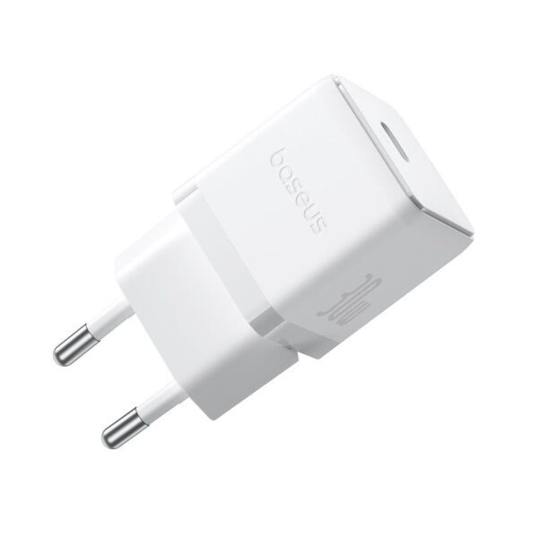 Baseus Palm Fast Charger Wall Charger 30W 1×USB-C EU Moon White