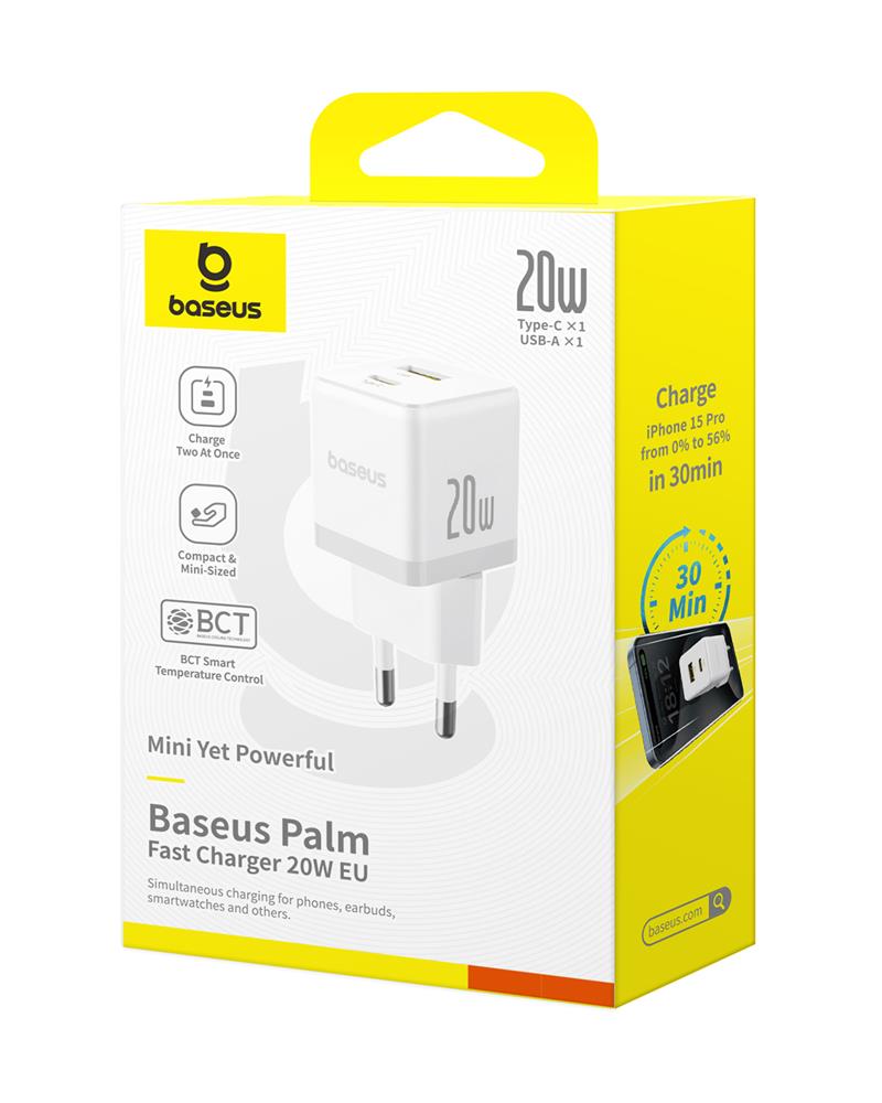 Baseus Palm fast charger 1C 20W USB-C USB Moon White