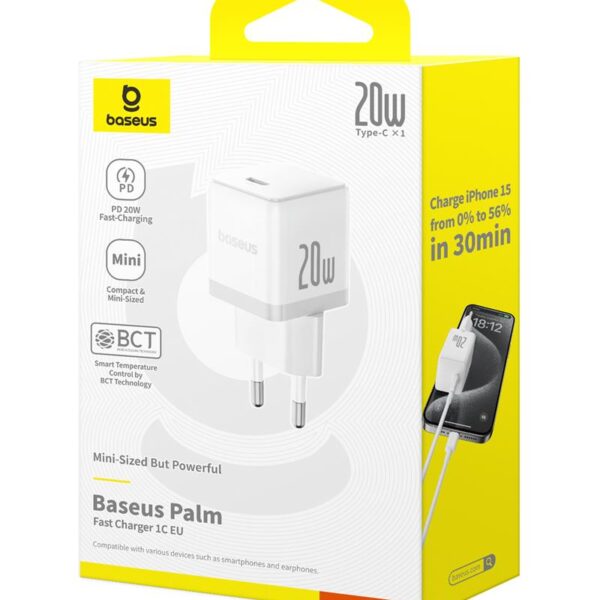 Baseus Palm fast charger 1C 20W USB-C Moon White