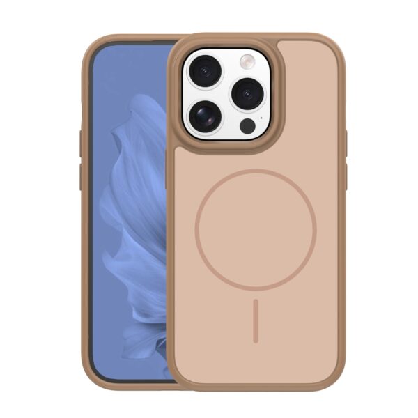 Frame Thin Mag case for iPhone 15 Pro 6,1" brown