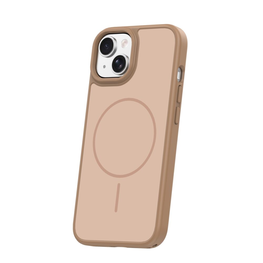 Frame Thin Mag case for iPhone 14 6,1" brown