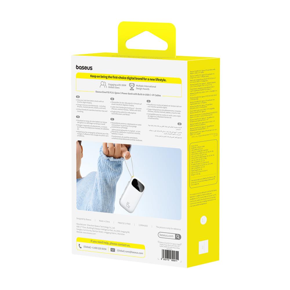 491030_oryg Baseus Powerbank EnerFill FC31 20000mAh 45W USB-C Lightning white