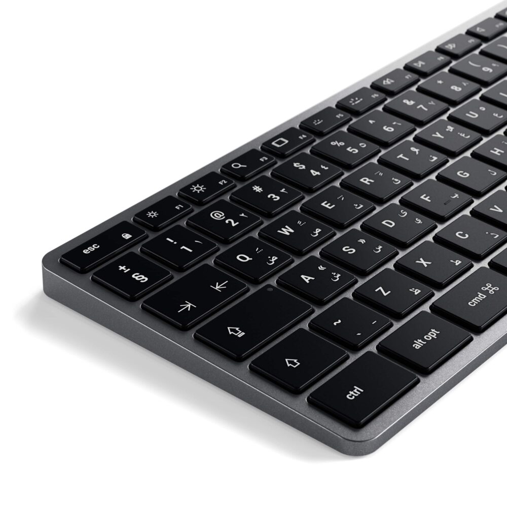 Wire keyboard USB C QWERTY Satechi Slim W3 Wired ST-UCSW3M space gray