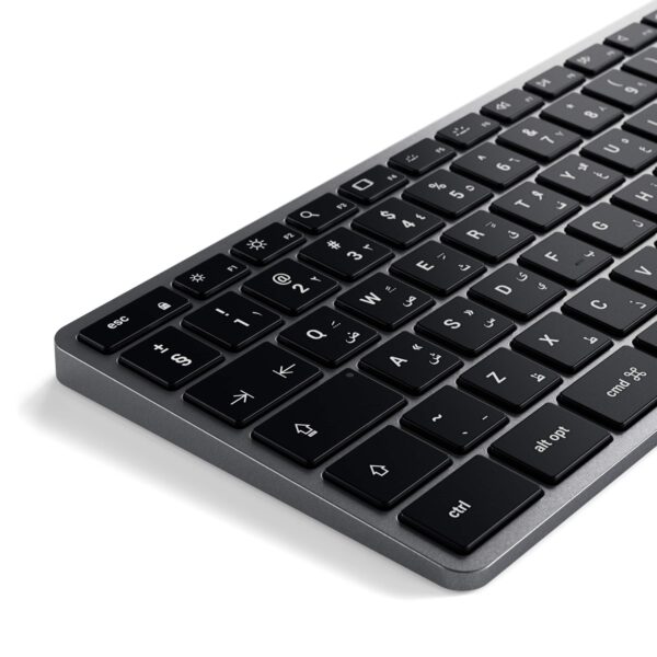Wire keyboard USB C QWERTY Satechi Slim W3 Wired ST-UCSW3M space gray