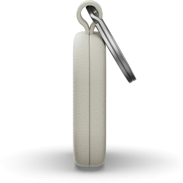 Locator compatible with Apple Find My Satechi Keychain shape Vegan Leather ST-LKCFW sand