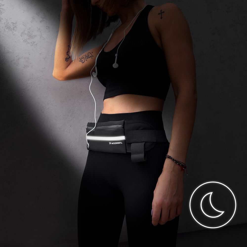 Wozinsky expandable running belt black (WRBBK1)eng